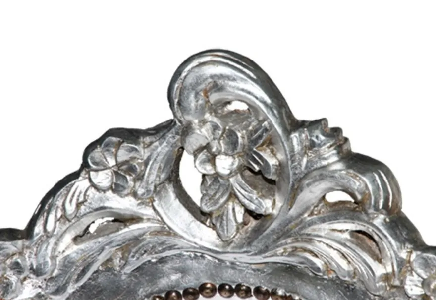 Casa Padrino Barock Kinder Chaiselongue Weiß / Silber - Barock Möbel
