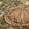 Casa Padrino Barock Kinder Chaiselongue Gobelin Muster / Mahagoni - Elegantes Luxus Möbelstück 109 x 49 x 72 cm