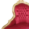 Casa Padrino Barock Kinder Chaiselongue - Edle Kindermöbel in Bordeaux und Gold - 101 x 51 x 93 cm