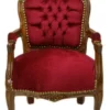 Casa Padrino Barock Kinder Stuhl im Antik Stil, Bordeaux Rot / Braun, 71 x 51 x 34 cm