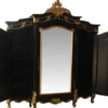 Casa Padrino Barock Kleiderschrank Schwarz / Gold - Schlafzimmer Schrank im Barockstil - Handgefertigte Barock Schlafzimmer Möbel