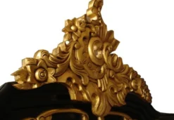 Casa Padrino Barock Kleiderschrank Schwarz / Gold - Schlafzimmer Schrank im Barockstil - Handgefertigte Barock Schlafzimmer Möbel