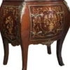 Casa Padrino Barock Kommode aus massivem Mahagoni in Braun mit Intarsien und grüner Marmorplatte, 73 x 45 x 78 cm