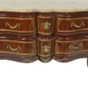 Casa Padrino Barock Kommode Braun / Gold / Creme 120 x 50 x H. 80 cm - Elegante Massivholz Kommode mit Schubladen und Marmorplatte - Möbel im Barockstil