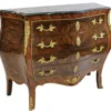 Casa Padrino Barock Kommode Bombay Empire Stil, Braun mit grüner Marmorplatte, 110 x 50 x H 90 cm