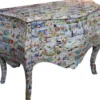 Casa Padrino Barock Kommode Comic Design 130 cm, Mod3 - Handgefertigte Luxus Kommode aus Massivholz