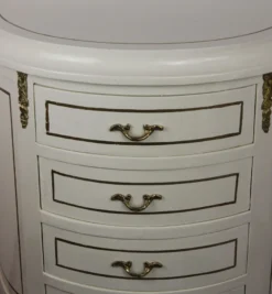 Casa Padrino Barock Kommode Creme/Gold Breite 68 cm - Antik Stil Möbel