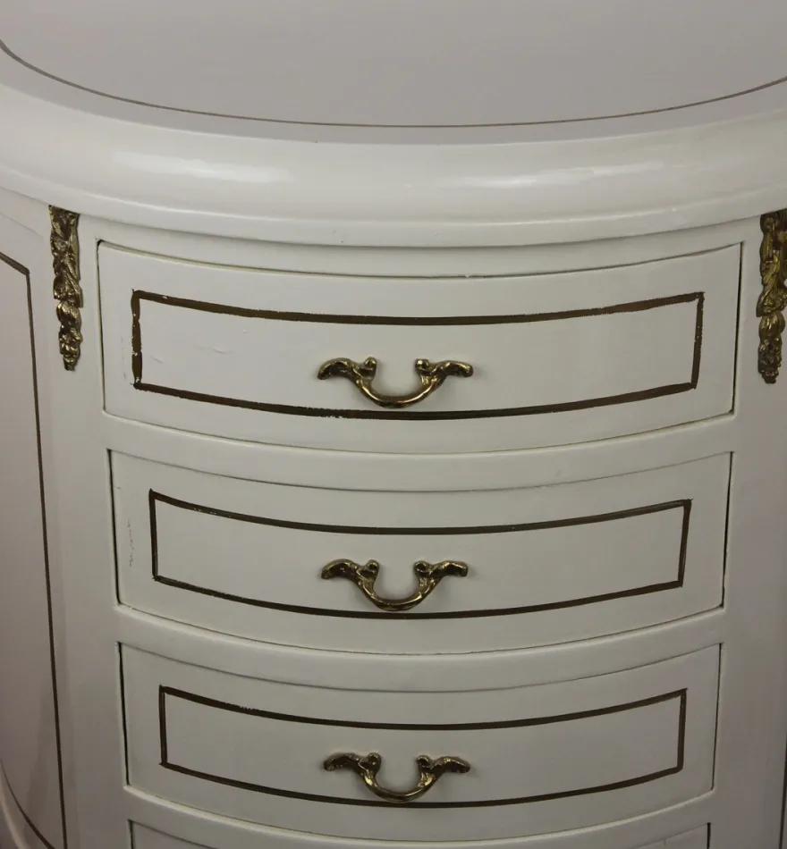 Casa Padrino Barock Kommode Creme/Gold Breite 68 cm - Antik Stil Möbel