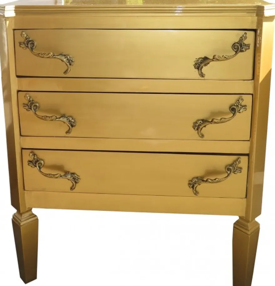 Casa Padrino Barock Kommode Gold 60 x 39 x 69 cm - Handgefertigte Art Deco Möbel
