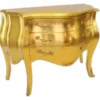 Casa Padrino Barock Kommode Gold 120 x 50 x 80 cm - Luxuriöse Kommode aus massivem Holz im antiken Barockstil