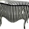 Casa Padrino Barock Kommode im extravaganten Schwarz/Weiß Streifen Design 120 cm - Luxuriöse Anrichte