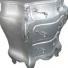 Casa Padrino Barock Kommode im Antik Stil Silber B 68 x T 40 x H 79,5 cm - Handgefertigte Luxus Möbel