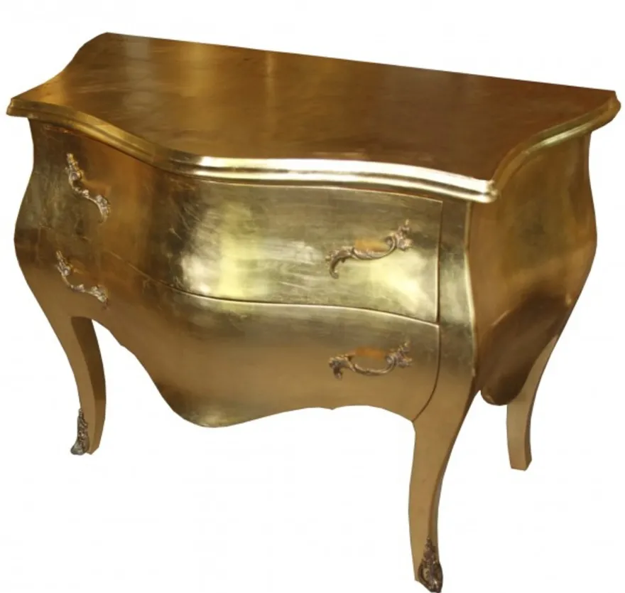 Casa Padrino Barock Kommode im Antik Stil in Gold, Breite 100 cm, Höhe 85 cm, Tiefe 52 cm