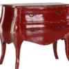 Casa Padrino Barock Kommode im Antik-Look Rot und Holzfarben 91 x 45 x 76 cm