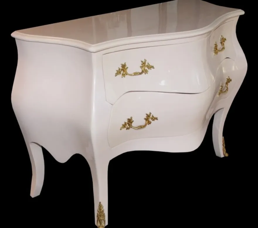 Casa Padrino Barock Kommode im Antik Stil in Rosa und Gold, 130 x 87 x 58 cm - Luxus Barock Möbel