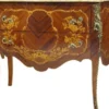 Casa Padrino Barock Kommode Mahagoni braun mit Marmorplatte und Messing Applikationen 131 cm - Luxus Hotel Kommode