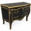 Casa Padrino Barock Kommode mit 2 Schubladen Schwarz / Gold 120 cm - Prunkvolle Barock Möbel - Barockstil Möbel