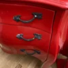 Casa Padrino Barock Kommode mit 3 Schubladen Rot - Handgefertigte Massivholz Kommode im Barockstil - Schlafzimmer Möbel im Barockstil - Barock Möbel - Barock Einrichtung