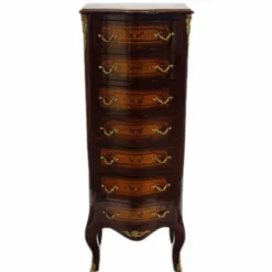 Casa Padrino Barock Kommode mit 7 Schubladen Mahagoni - Kommode Gerade Front B 60 x T 30 x H 115 cm