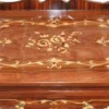 Casa Padrino Barock Kommode mit 3 Schubladen Braun Intarsien H 82 cm, B 42 cm - Modell Mahagoni - Nachttisch Konsole