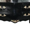 Casa Padrino Barock Kommode Schwarz 120 cm mit goldenen Metallapplikationen
