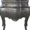 Casa Padrino Barock Kommode Silber mit Marmorplatte - Luxuriöse Kommode in Silber, B 95 cm x H 89 cm