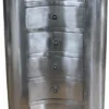 Casa Padrino Barock Kommode Silber mit 7 Schubladen Oval - Antik Stil - Barock Möbel