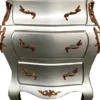 Casa Padrino Barock Kommode Silber 60 x 39 x 69 cm - Handgefertigte Art Deco Möbel