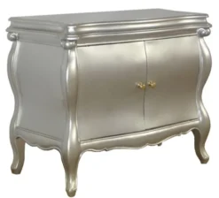 Casa Padrino Barock Kommode Vienna im Antik Stil Silber massives Mahagoni Holz 95 x 53 x 86 cm