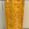 Casa Padrino Barock Kommode Vogelaugen Ahorn - Handgefertigter Barockstil Massivholz Schrank im mit 7 Schubladen - Wohnzimmer Möbel im Barockstil - Barock Möbel - Barock Einrichtung