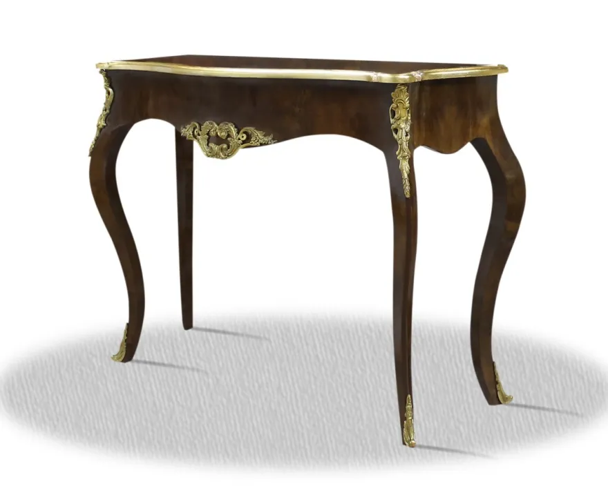 Casa Padrino Barock Konsole im Antik Stil Mahagonibraun Gold 100 x 40 x H. 85 cm