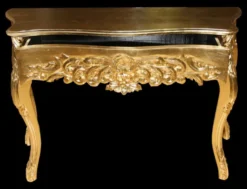 Casa Padrino Barock Konsolentisch Gold mit Schubladen, Damen Schminktisch, Antik Stil, B 116 cm x H 77 cm x T 36 cm