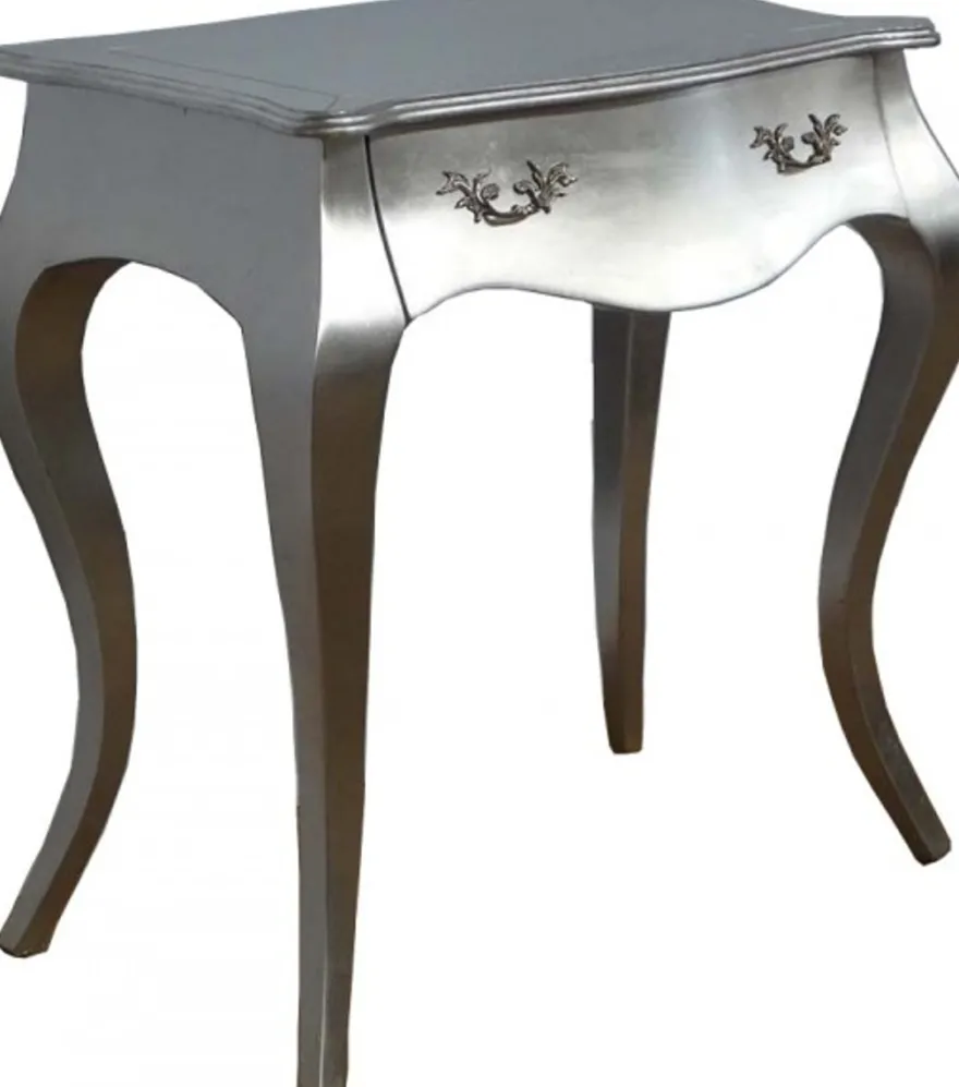 Casa Padrino Barock Konsolentisch Silber mit Schubladen - Antik Stil - 80 x 45 x 85 cm