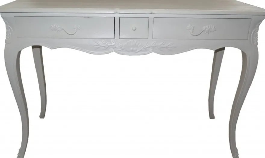 Casa Padrino Barock Konsolentisch Antik Stil Weiss mit 3 Schubladen 120 x 45 x 80 cm