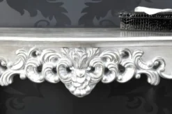 Casa Padrino Barock Konsole Silber 85 cm - Barockstil Konsolentisch - Barock Möbel