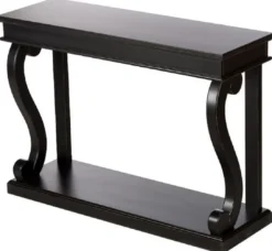 Casa Padrino Barock Konsole Schwarz 145 x 45 x H. 100 cm - Handgefertigter Konsolentisch im Barockstil - Prunkvolle Barockstil Konsole - Barock Möbel - Antik Stil Möbel - Barockstil Möbel