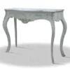 Casa Padrino Barock Konsole Vintage Weiß Silber 100 x 40 x H. 85 cm - Antik Stil Möbel