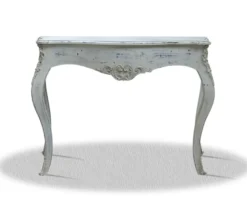 Casa Padrino Barock Konsole Vintage Weiß Silber 100 x 40 x H. 85 cm - Antik Stil Möbel