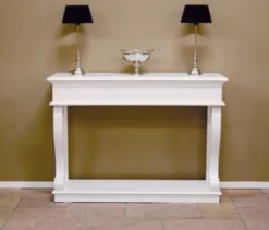 Casa Padrino Barock Konsole Weiss - Luxus Konsolentisch Sideboard im Antik Stil - 140 x 100 x 45 cm