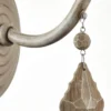 Casa Padrino Barock Kristall Wandleuchte Wandlampe Beige 15 x 23 x H. 33 cm
