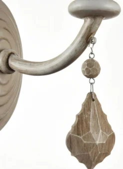 Casa Padrino Barock Kristall Wandleuchte Wandlampe Beige 15 x 23 x H. 33 cm