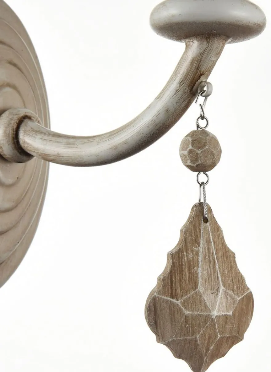 Casa Padrino Barock Kristall Wandleuchte Wandlampe Beige 15 x 23 x H. 33 cm