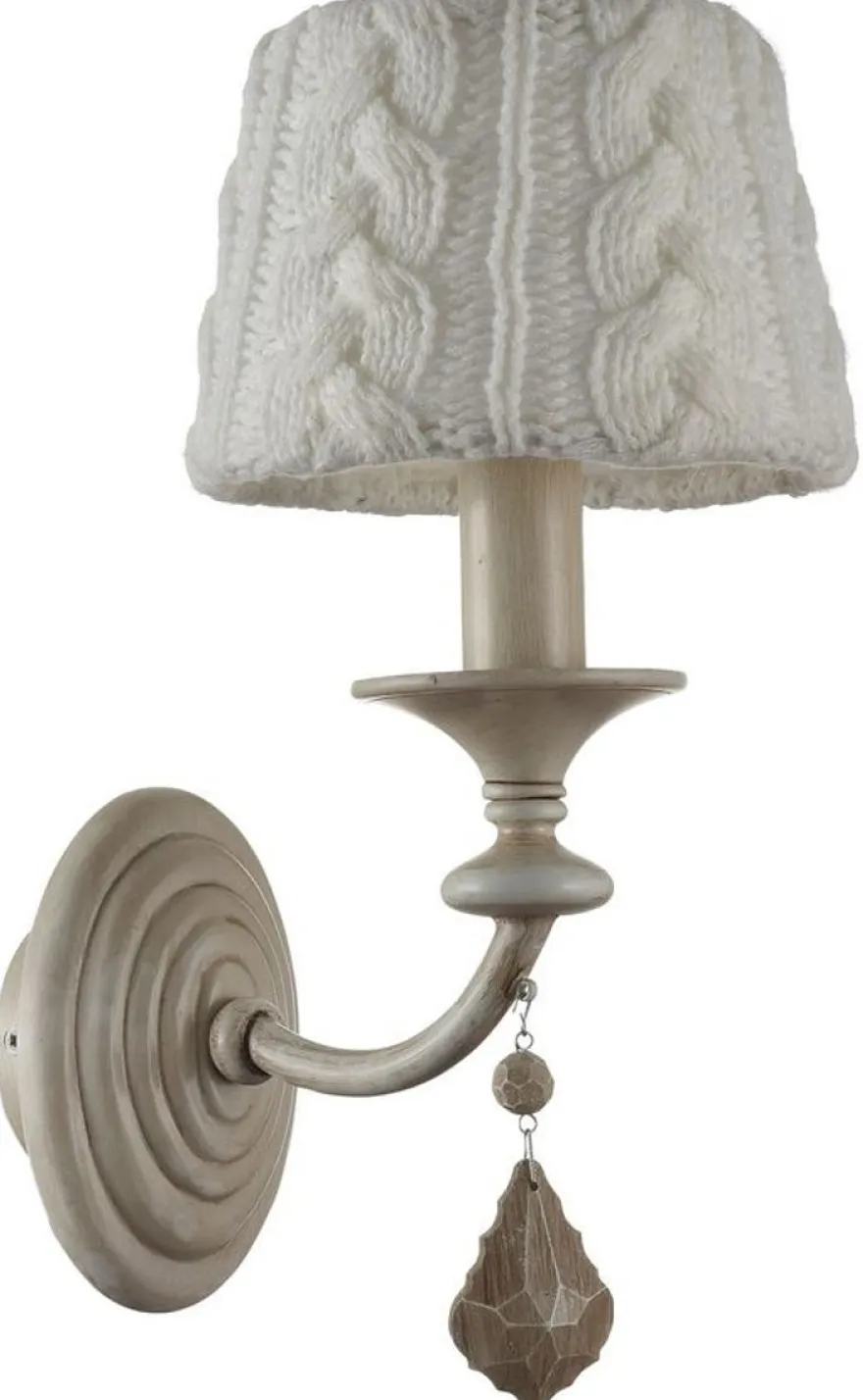 Casa Padrino Barock Kristall Wandleuchte Wandlampe Beige 15 x 23 x H. 33 cm