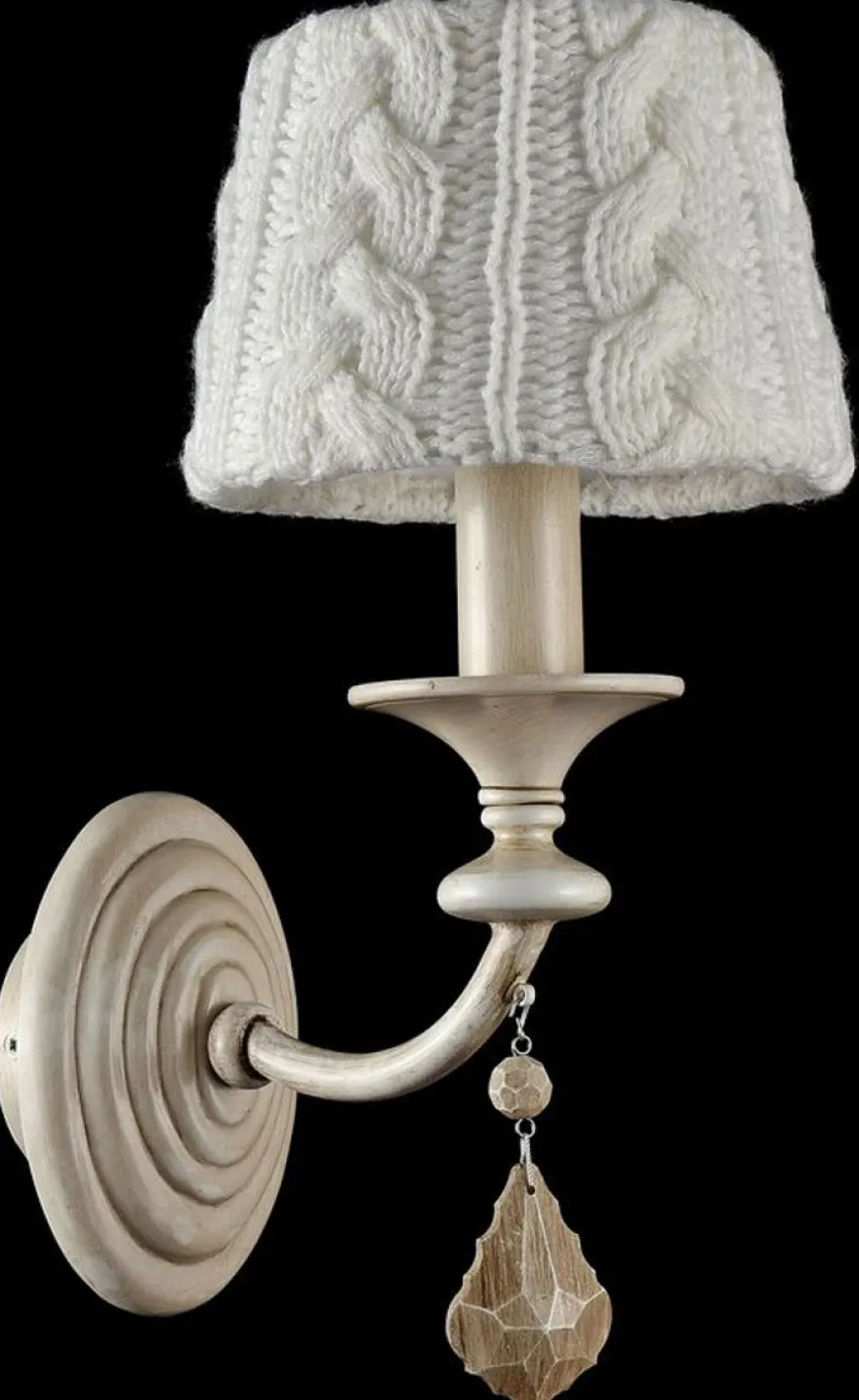 Casa Padrino Barock Kristall Wandleuchte Wandlampe Beige 15 x 23 x H. 33 cm