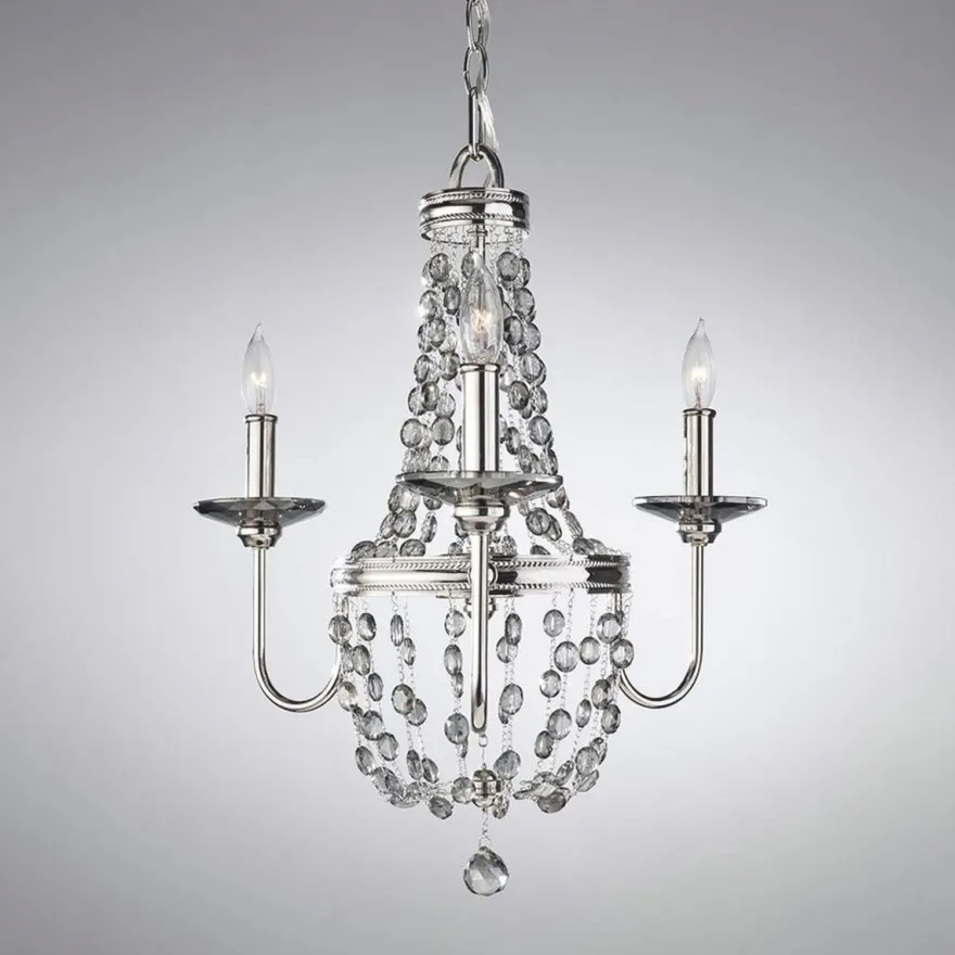 Casa Padrino Barock Kristall Kronleuchter Silber Ø 47 x H. 50,2 cm - Barock Leuchten