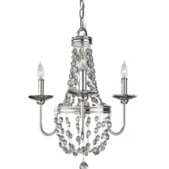 Casa Padrino Barock Kristall Kronleuchter Silber Ø 47 x H. 50,2 cm - Barock Leuchten