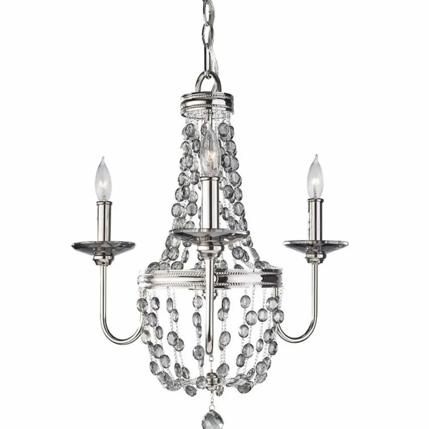 Casa Padrino Barock Kristall Kronleuchter Silber Ø 47 x H. 50,2 cm - Barock Leuchten