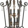 Casa Padrino Barock Kristall Kronleuchter Bronze / Antik Gold Ø 52 x H. 105 cm - Prunkvoller Barockstil Kronleuchter - Wohnzimmer & Hotel Kronleuchter - Barock Möbel - Barock Leuchten