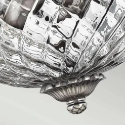 Casa Padrino Barock Kristall Deckenleuchte Antik Silber Ø 40,6 cm