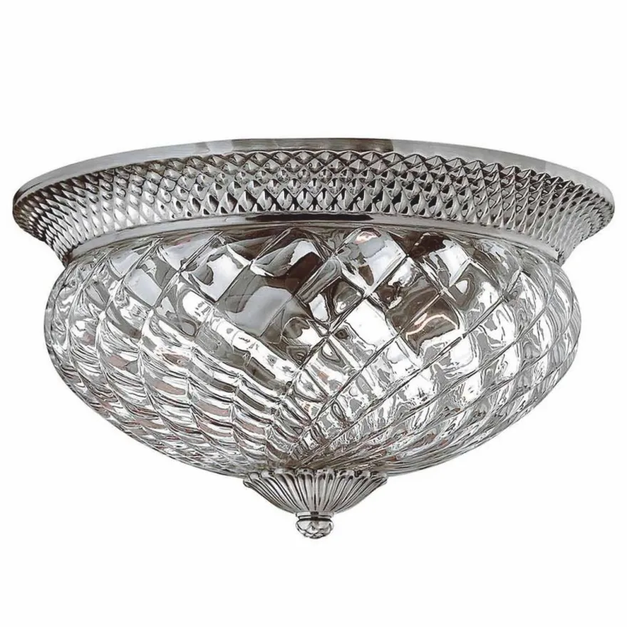 Casa Padrino Barock Kristall Deckenleuchte Antik Silber Ø 40,6 cm